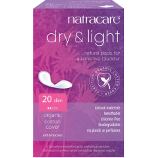 Inkontinenční vložky  Natracare Dry and Light slabší -20ks