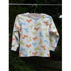 Tričko  biobavlna  koníčkové vel. 116, 110