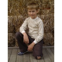 Tričko s dlouhým rukávem přírodní proužky 92 Tričko s dlouhým rukávem přírodní proužky 92