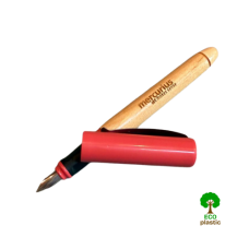 Plnící dřevěné pero Mercurius  ECO červené